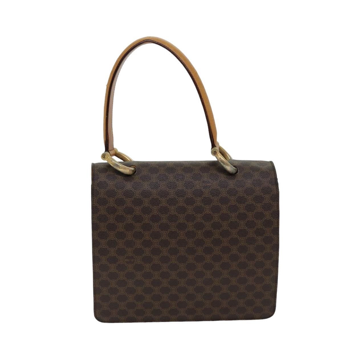 CELINE Macadam Canvas Hand Bag Pvc Brown - 2
