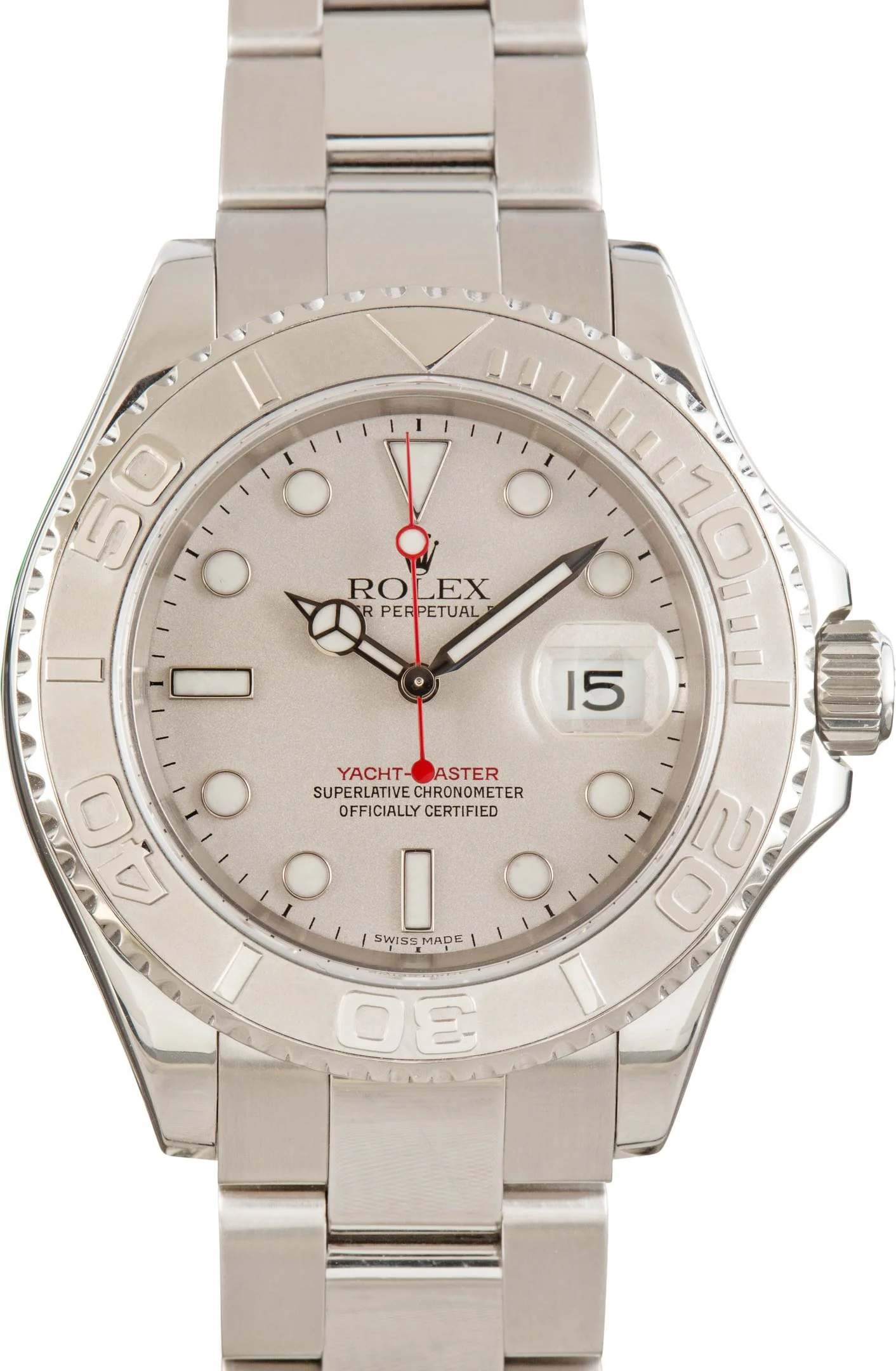 Men's Rolex Yacht-Master Ref 16622 Platinum Dial - 1
