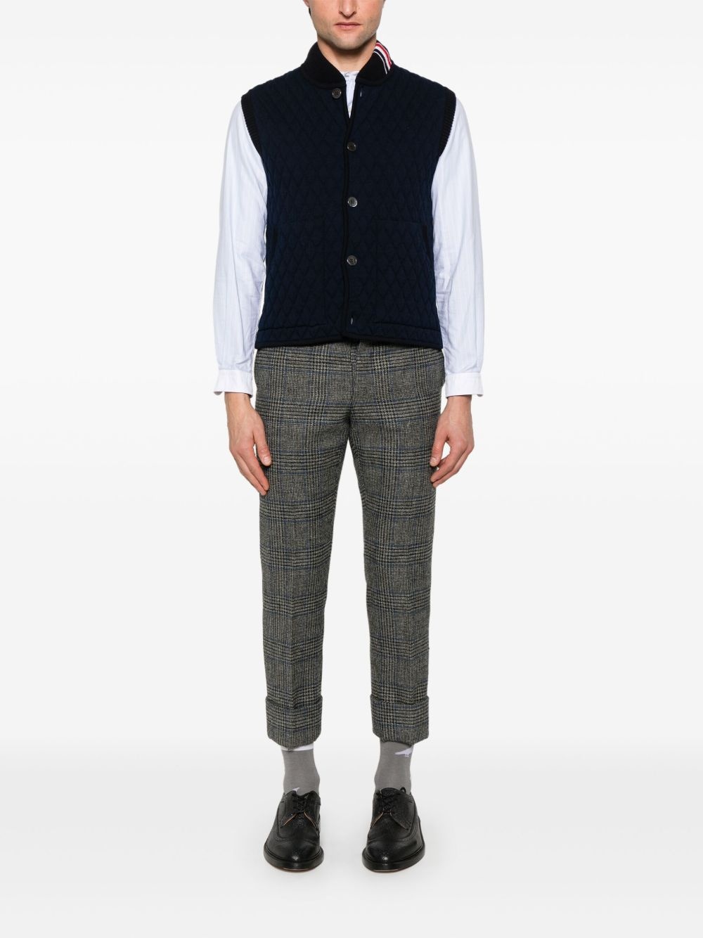 RWB stripe-detail quilted vest - 2