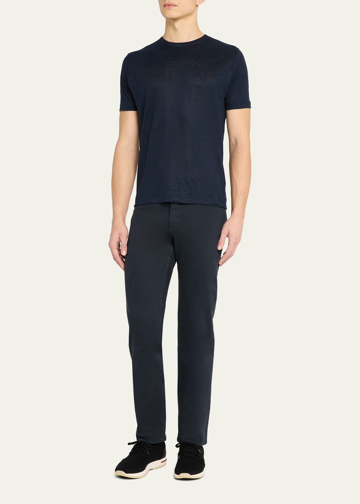 Men's Sam Linen Crewneck T-Shirt - 2