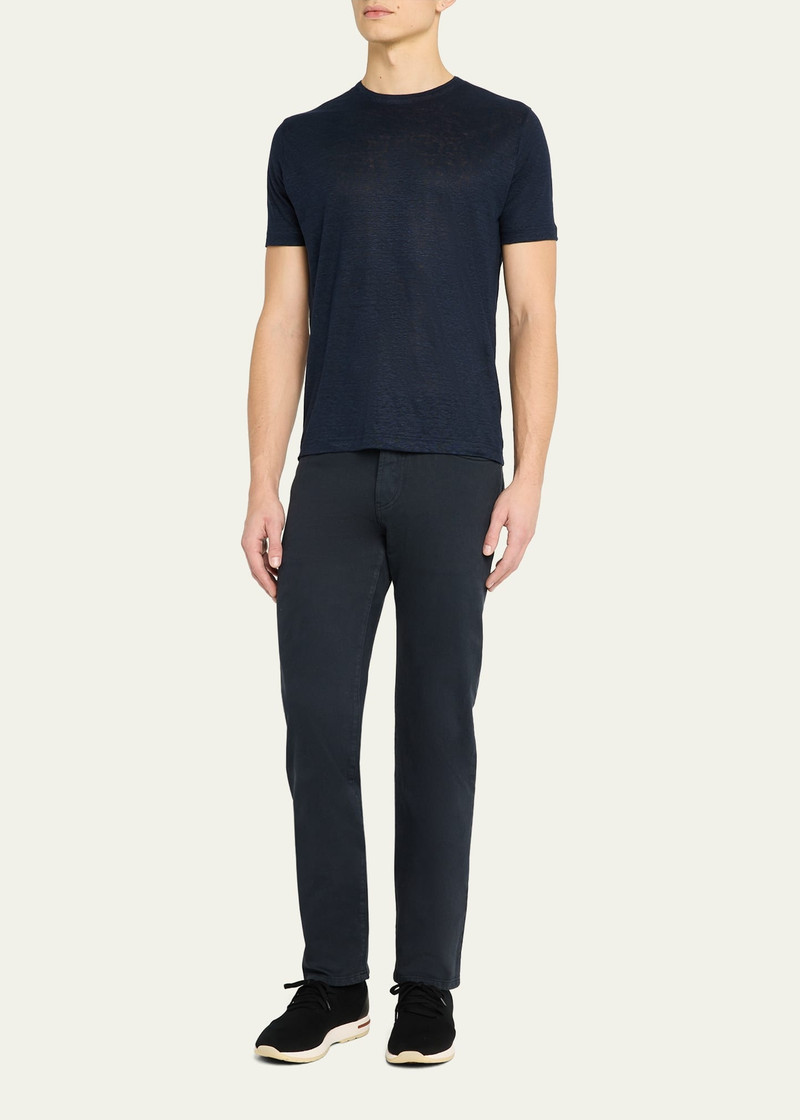 Loro Piana Men's Sam Linen Crewneck T-Shirt outlook