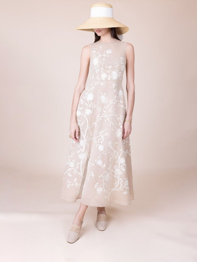 Eloise floral-embroidered dress 3