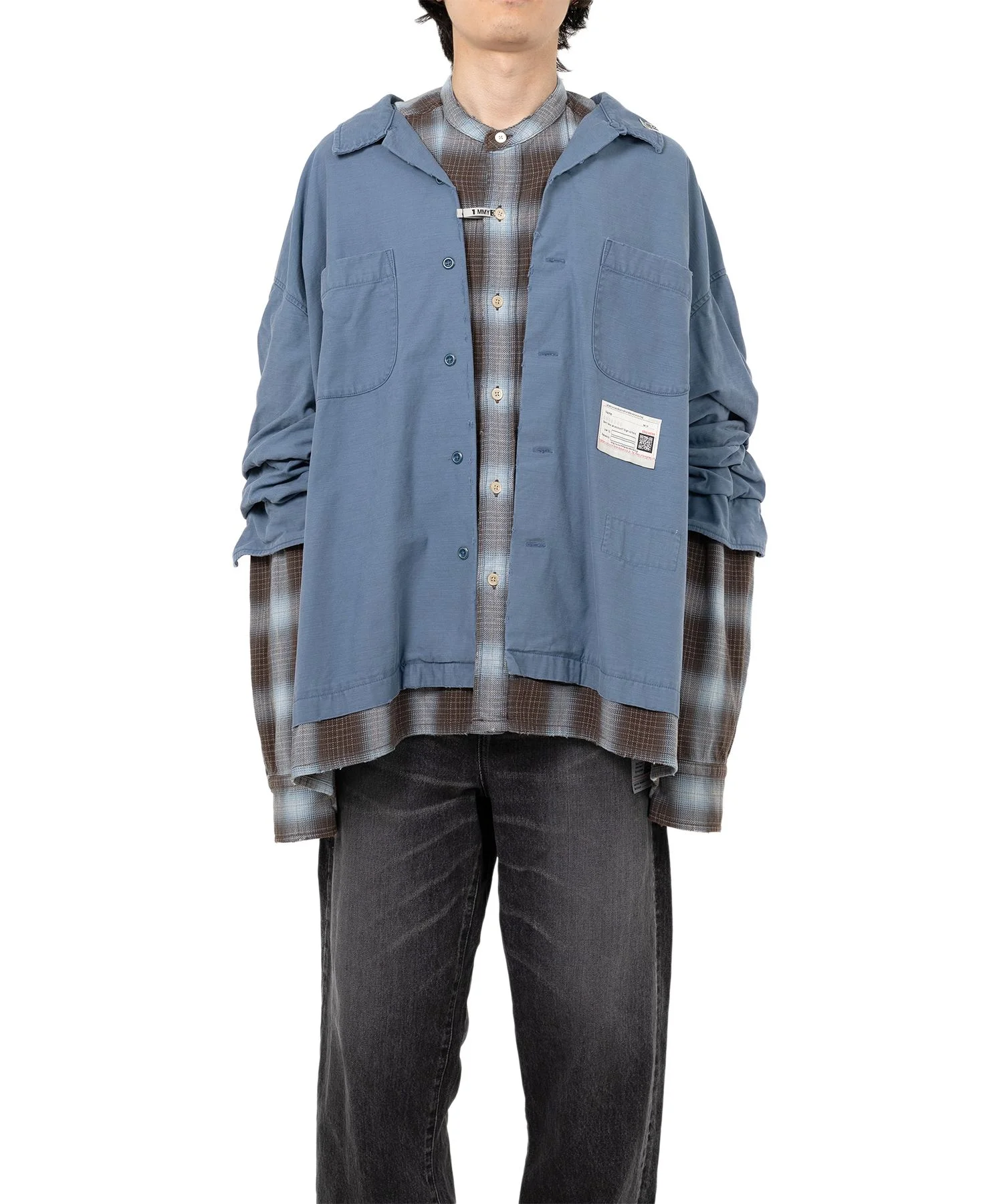 Layered Long Sleeve Shirt - 1