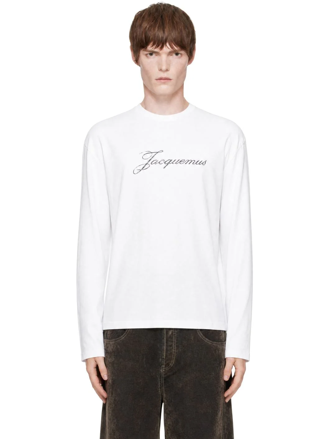 White 'The Jacquemus long-sleeve' T-shirt - 1