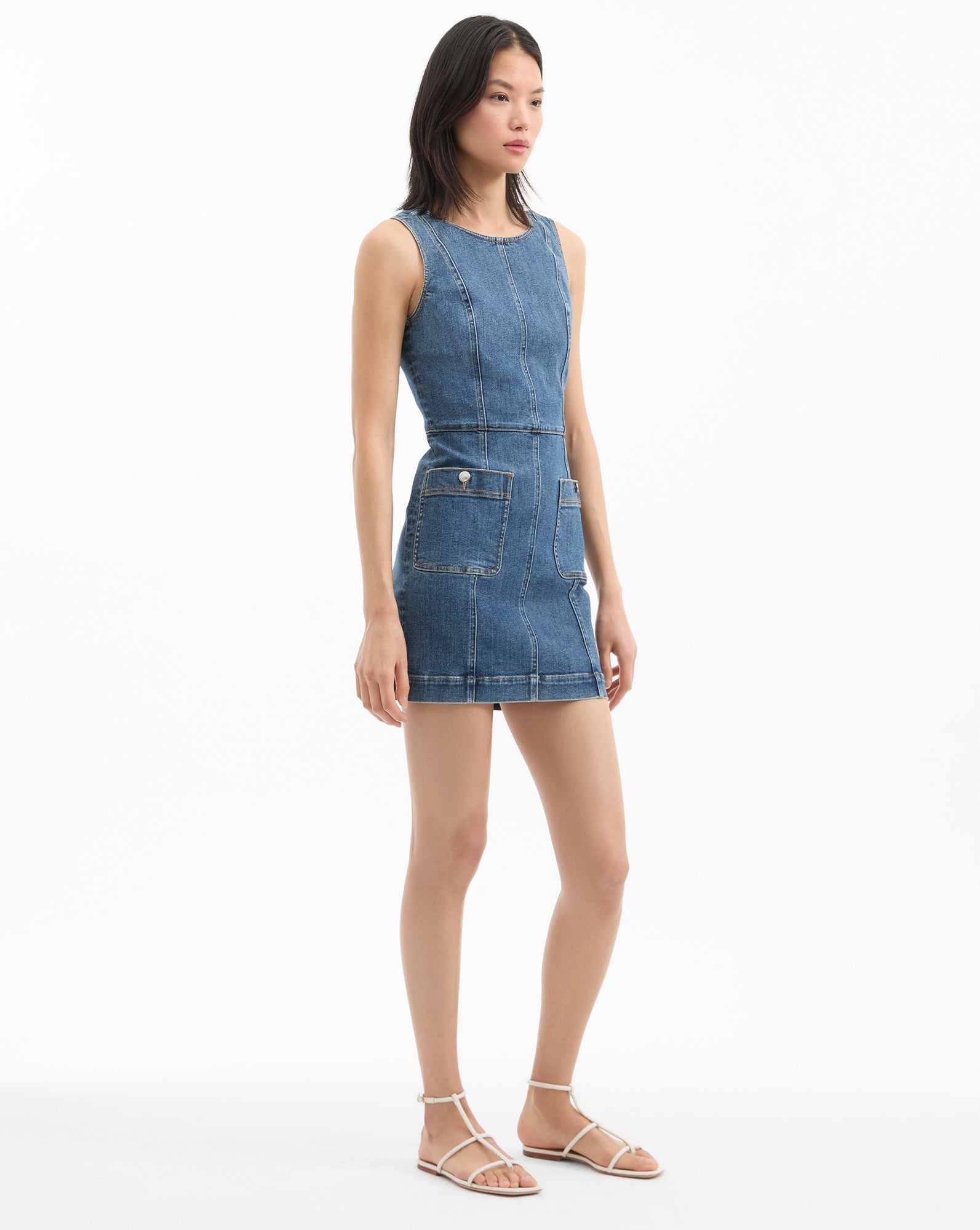 ZAIRE DENIM MINI DRESS - 4