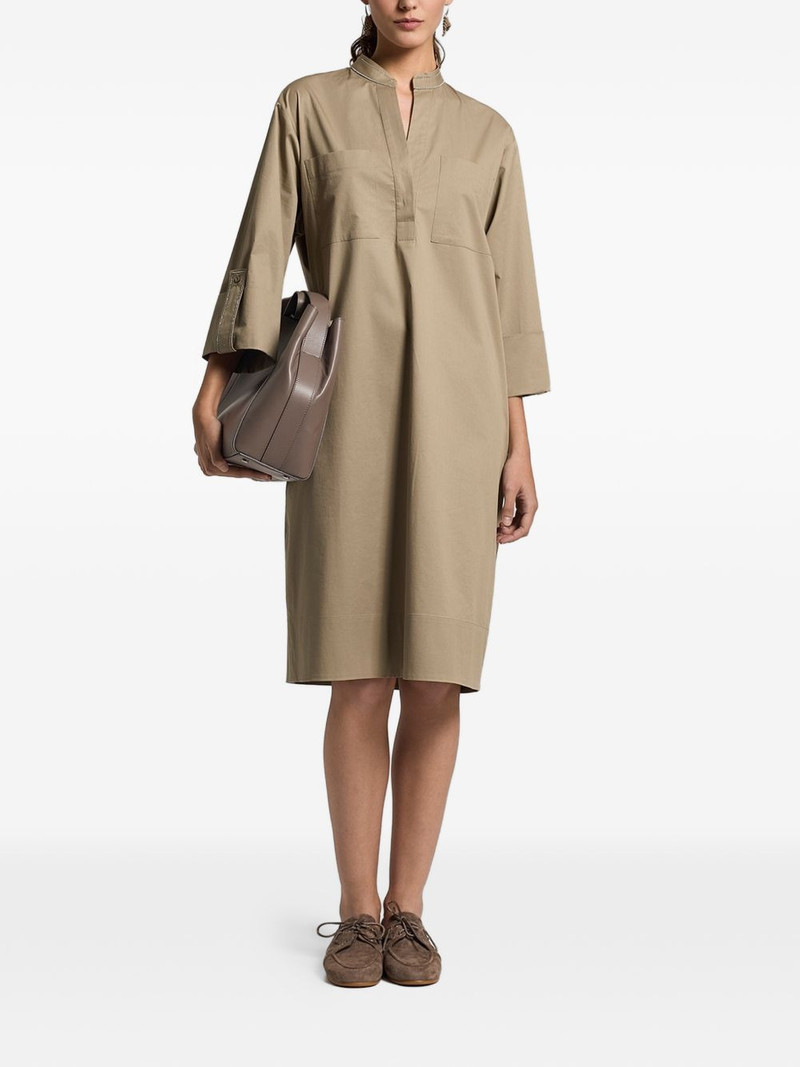 V-neck midi dress 1