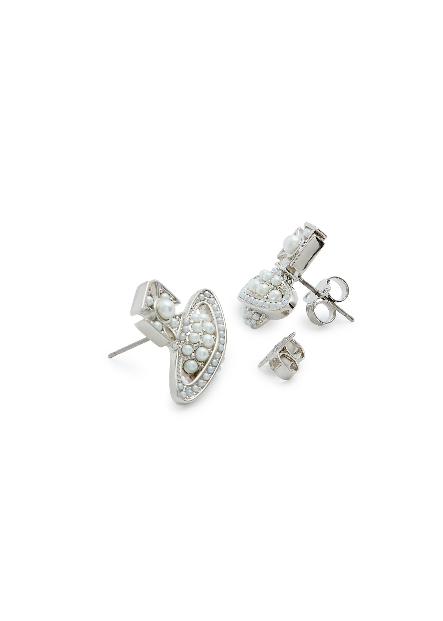 Luzia Bas Relief orb stud earrings - 2