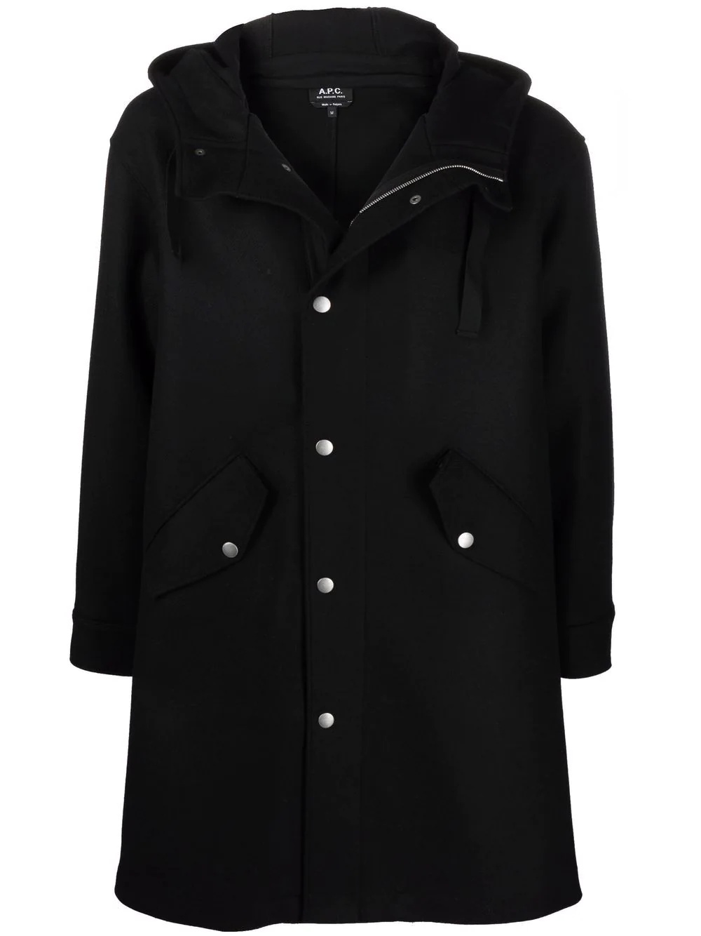 mid-length hooded duffle coat - 1