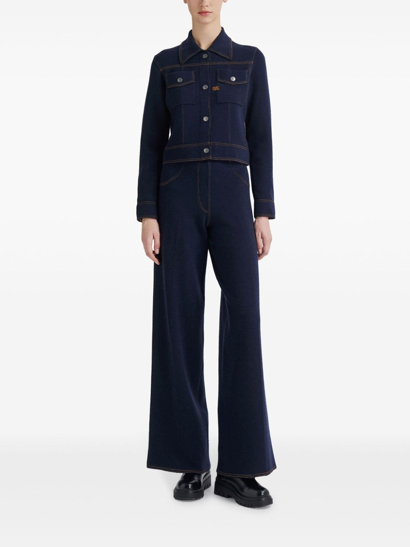 Ports 1961 Opulent knitted flared trousers outlook