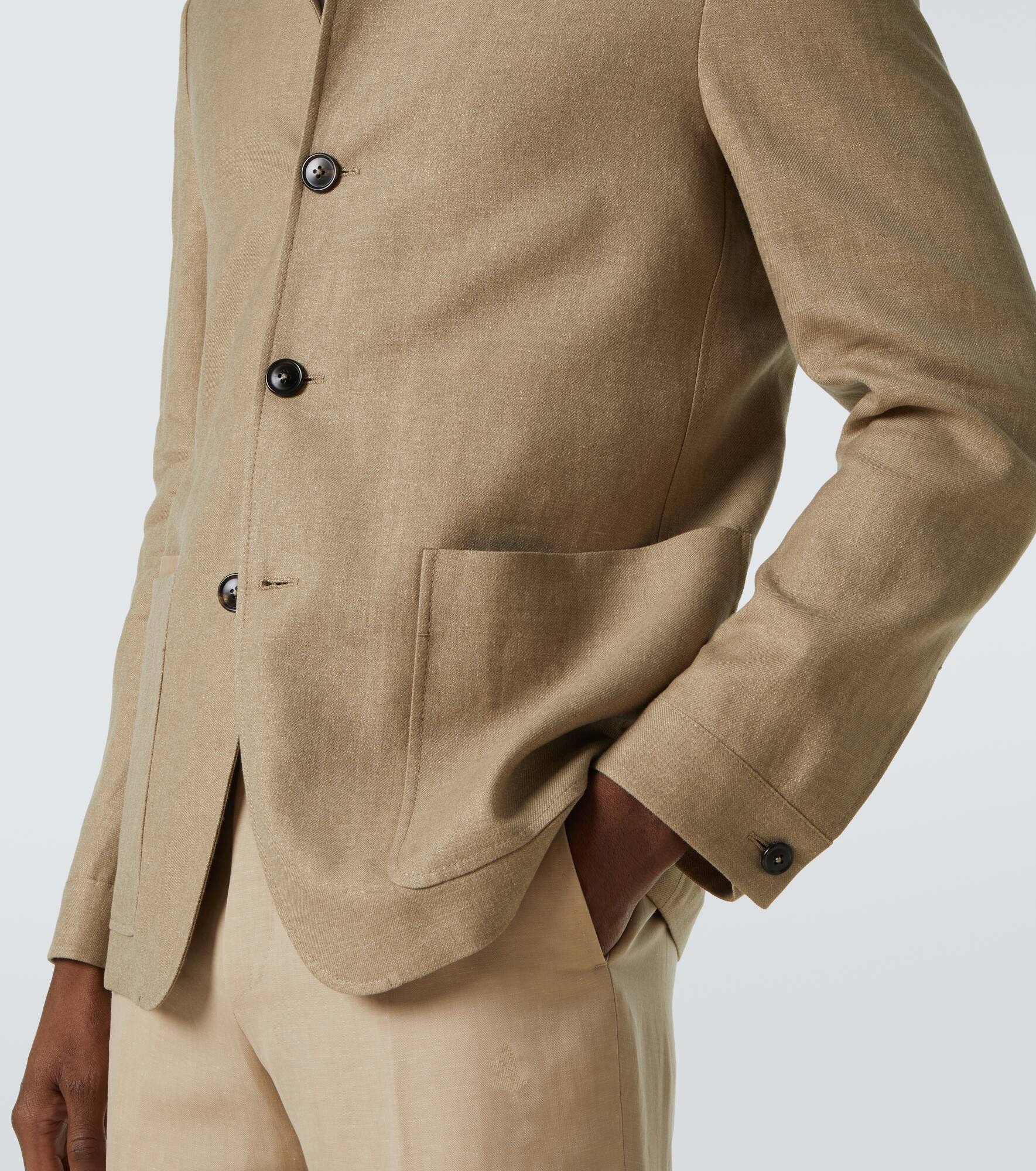 Chore linen and wool blazer - 6