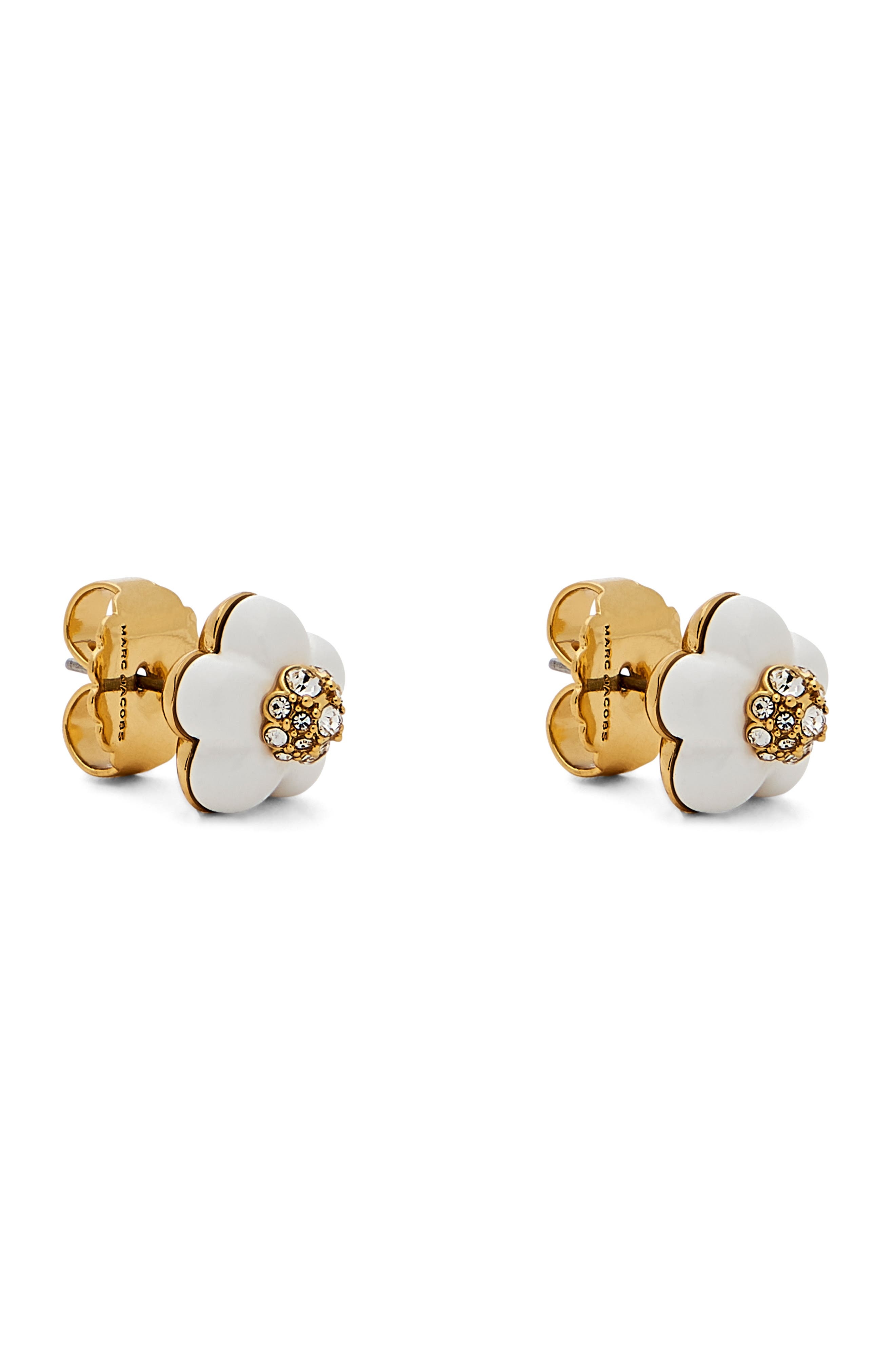 Marc Jacobs Wild Daisy Stud Earrings in Gold/white at Nordstrom - 3