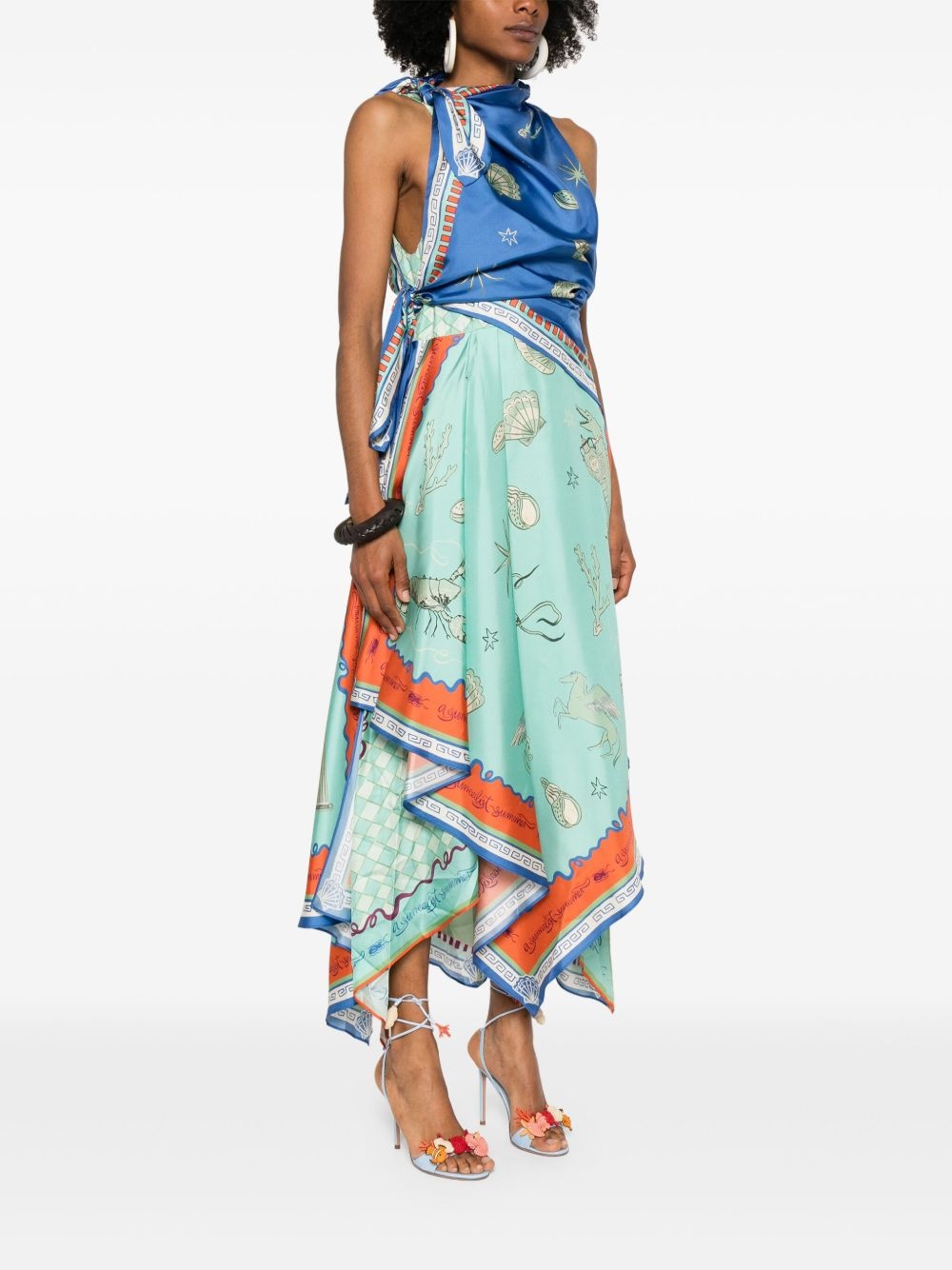 Surrealist Summer Scarf dress - 3