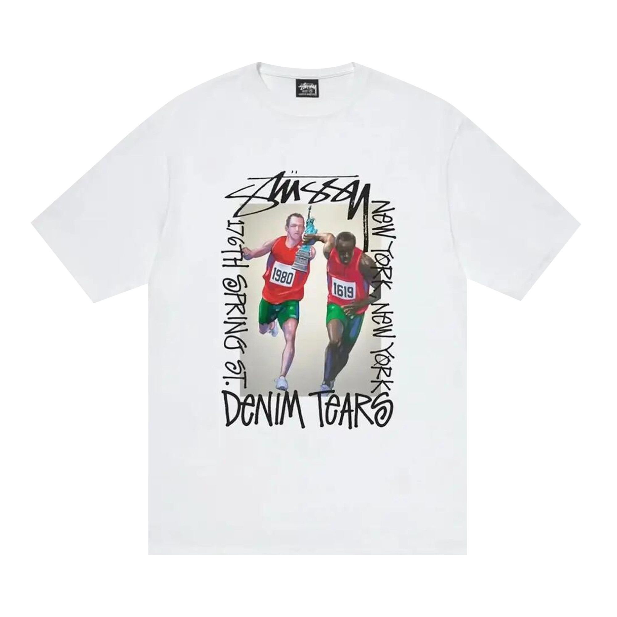 Stussy x Denim Tears Relay Tee 'White' - 1