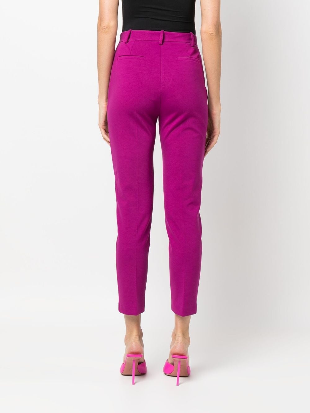 high-waisted cropped trousers - 8
