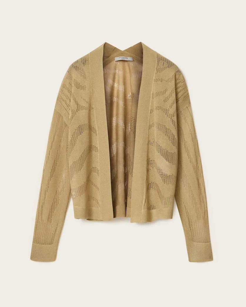 MISHA LONG SLEEVED CROPPED CARDIGAN - 1