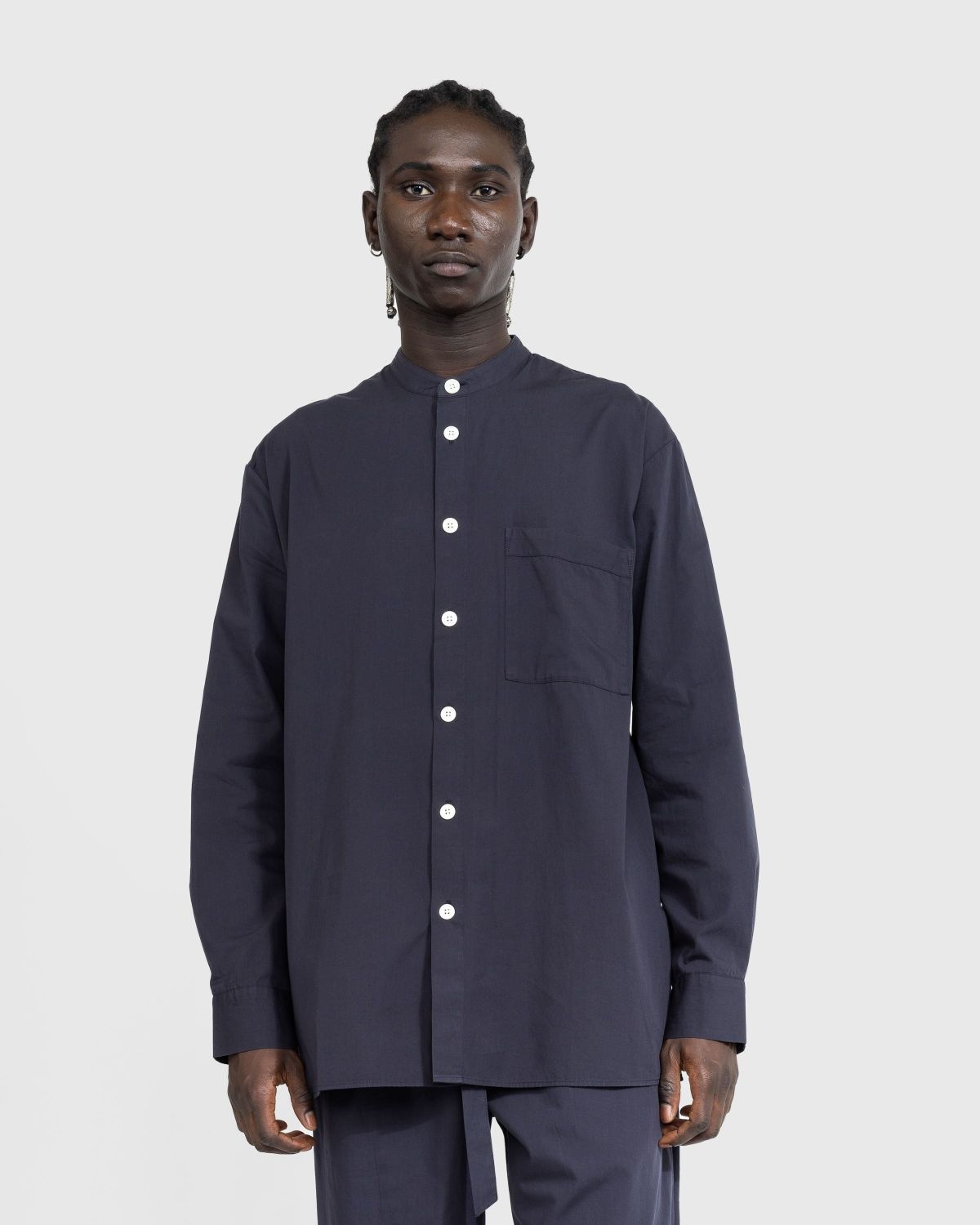 Birkenstock x Tekla – Poplin Pyjama Shirt Slate - 2