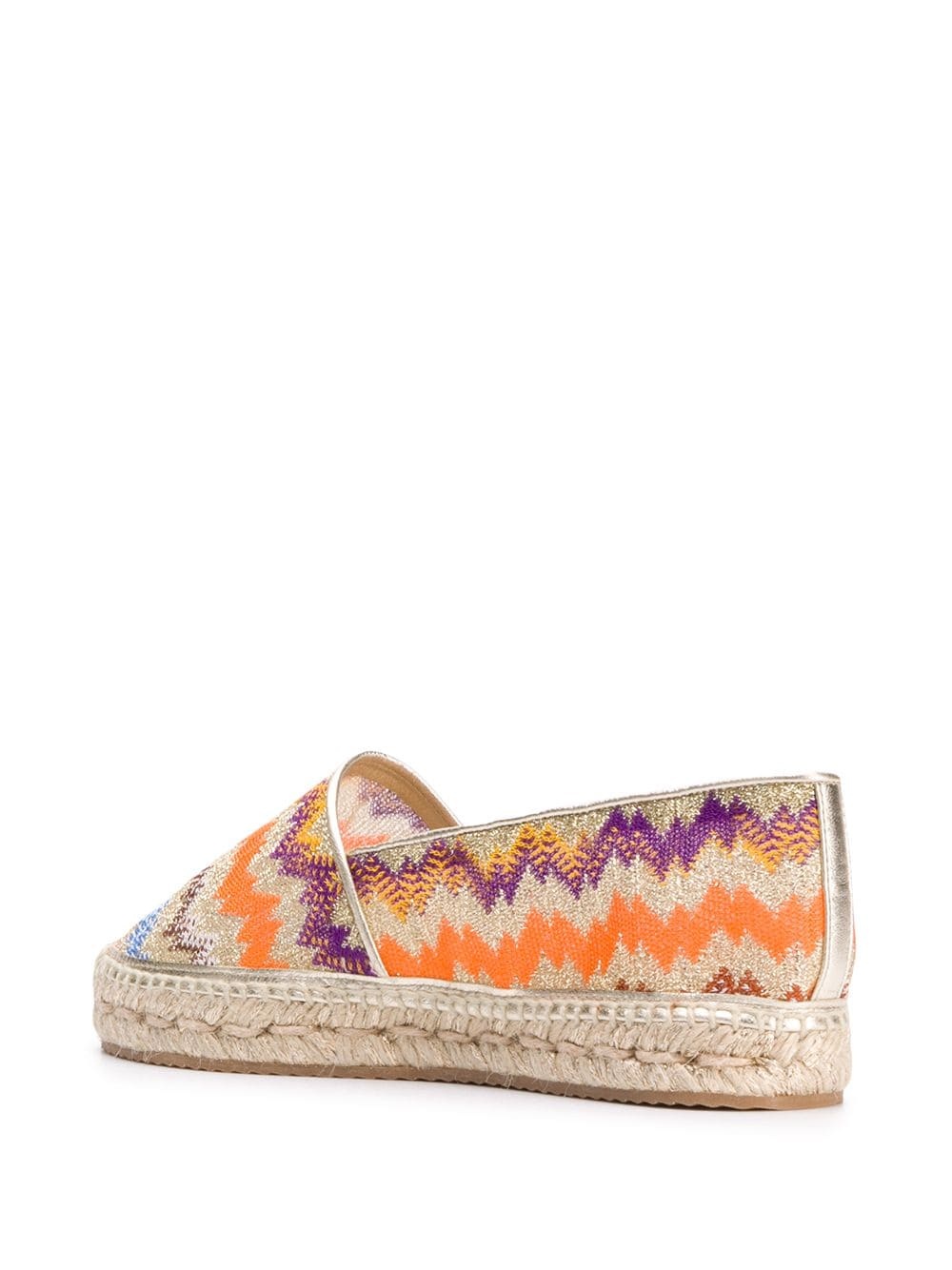 chevron flat espadrilles - 3