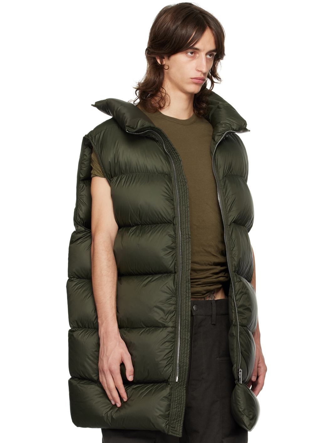 Green Porterville Flight Down Vest - 2
