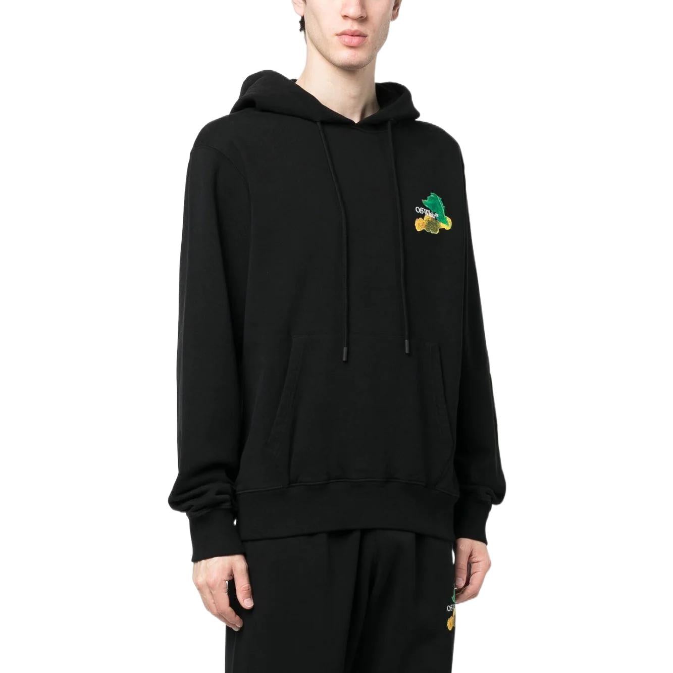 Off-White Brush Arrows Slim Skate Hoodie 'Black Multi-Color' OMBB097S23FLE0041084 - 3