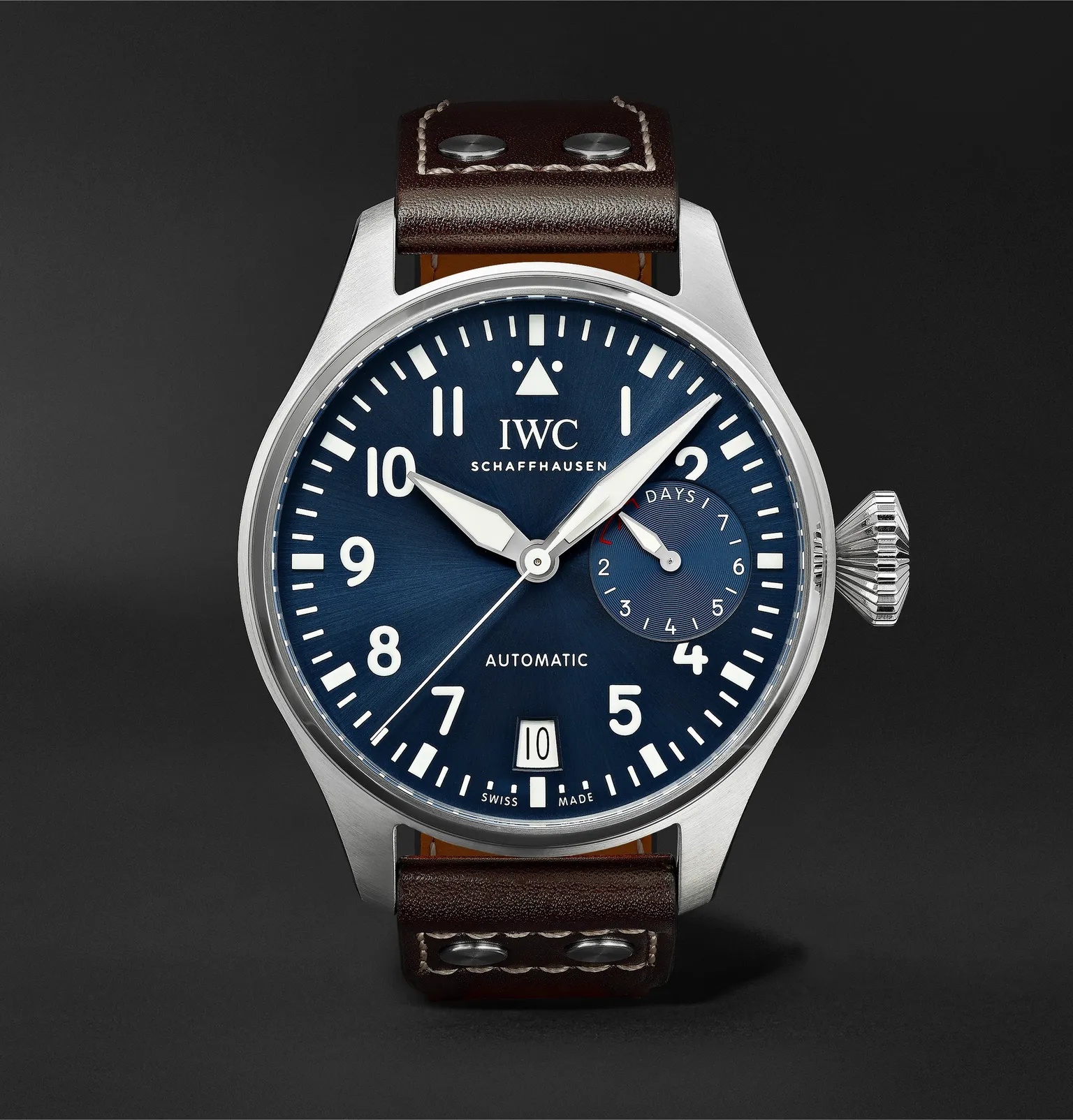 Big Pilot's Le Petit Prince Automatic 46mm Stainless Steel and Leather Watch, Ref. No. IW501002 - 1