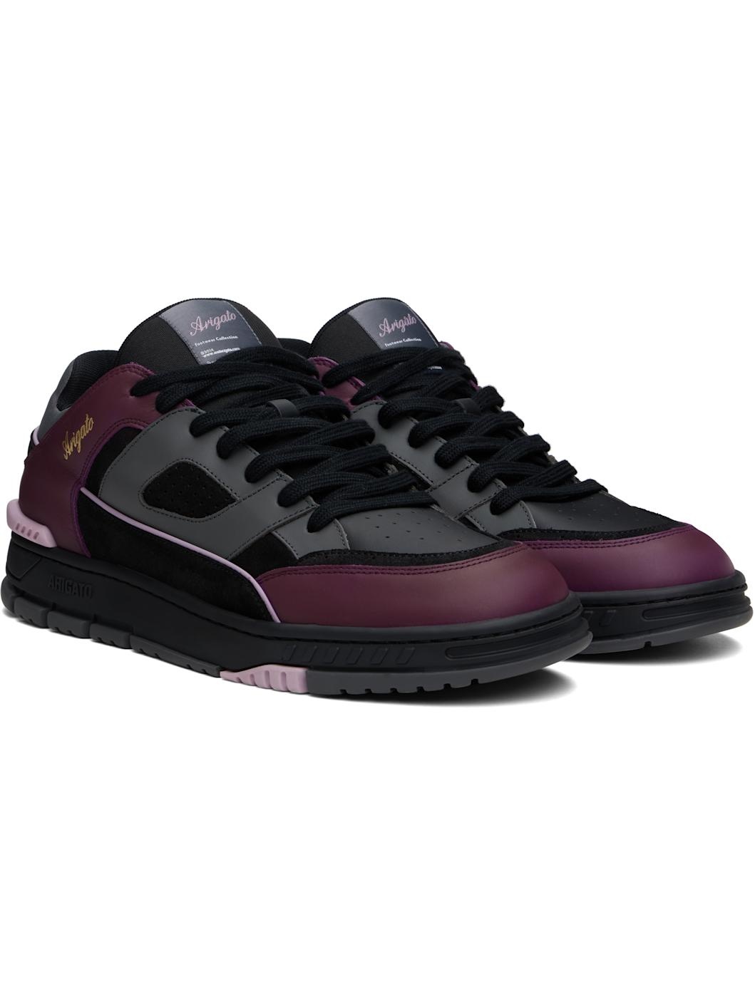 Black & Burgundy Area Lo Sneakers - 4