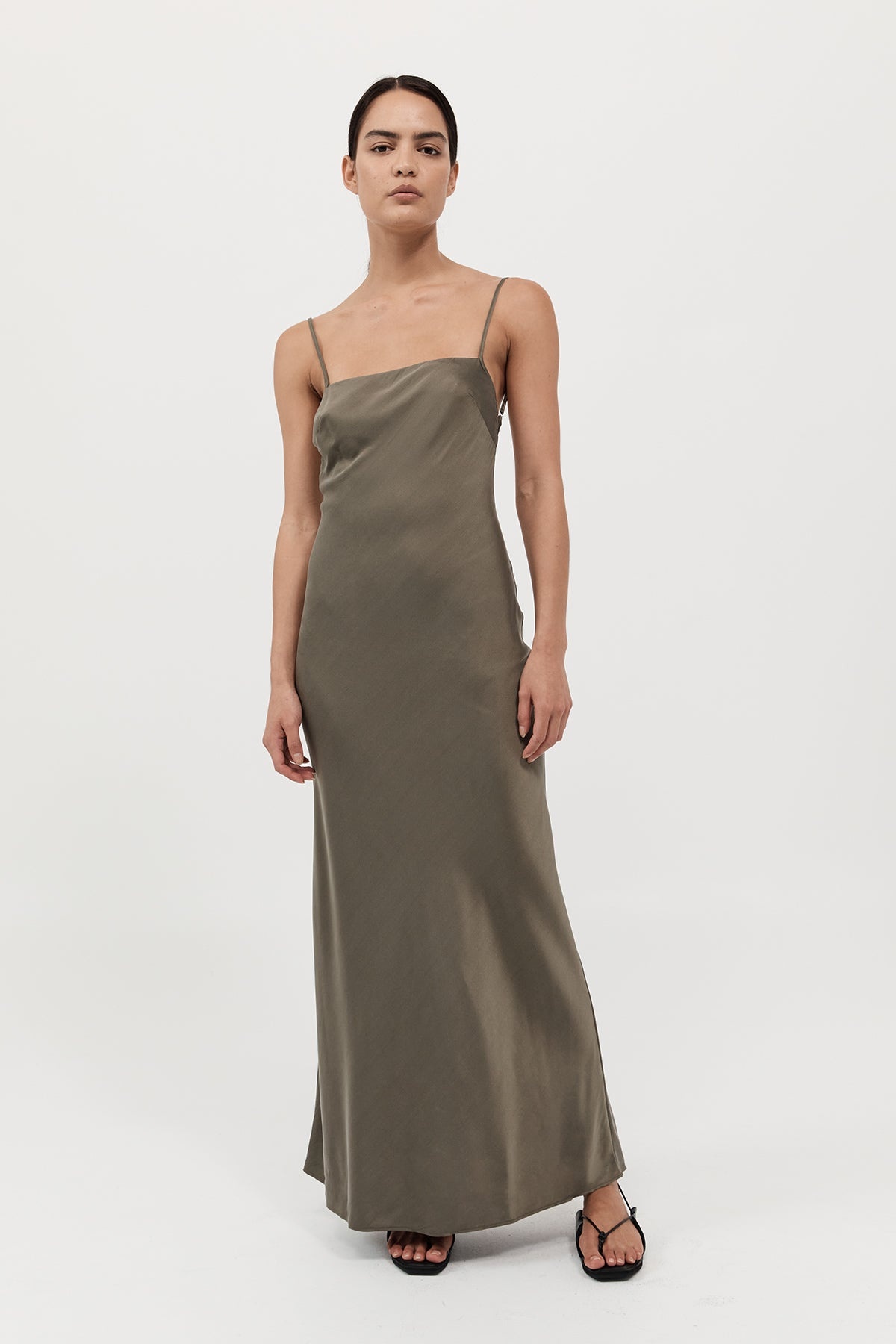 Low Back Slip Dress - Kelp - 2