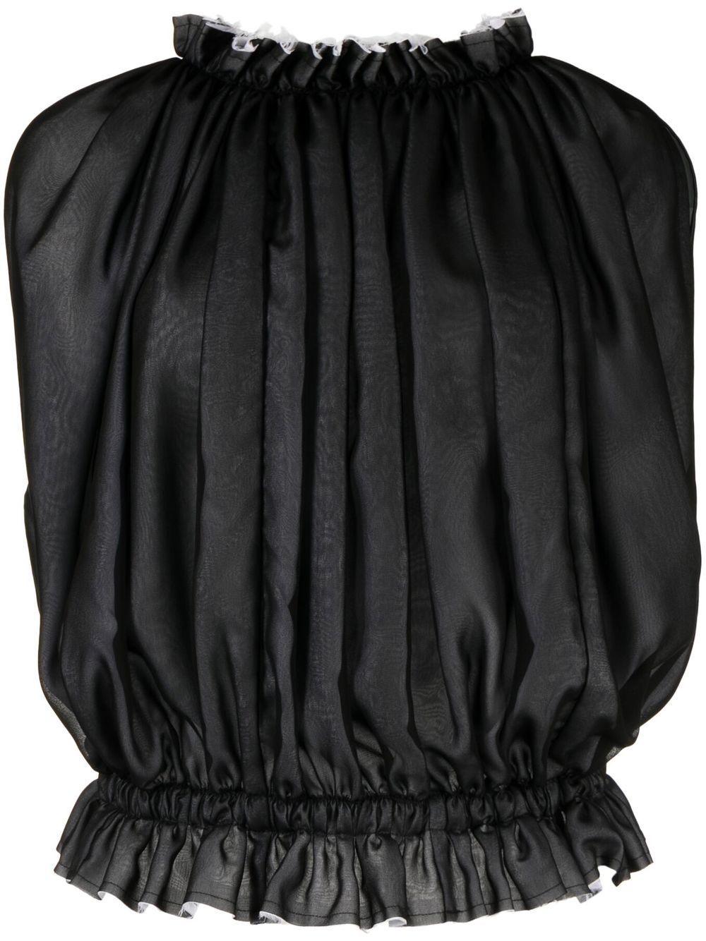 sleeveless ruffle top - 1