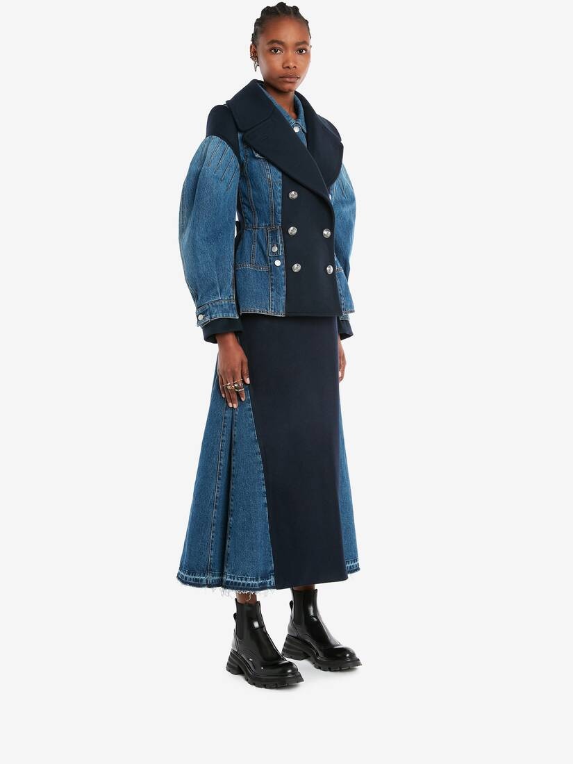 Hybrid Peacoat  in Washed Blue - 3