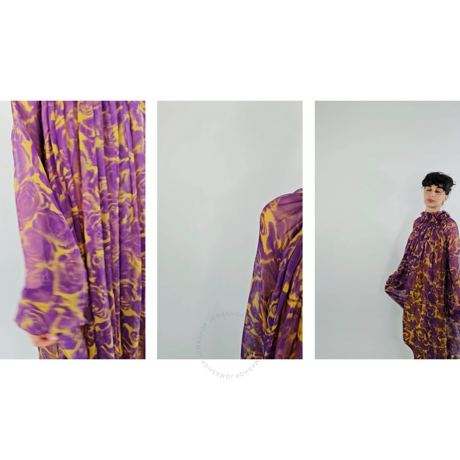 Burberry Rose Print Silk Dress - 3