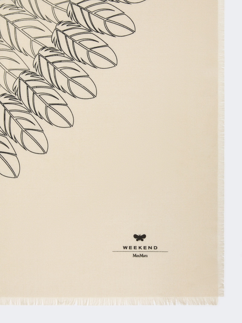 WEEKEND Max Mara Wool and silk stole - DARK GREY outlook