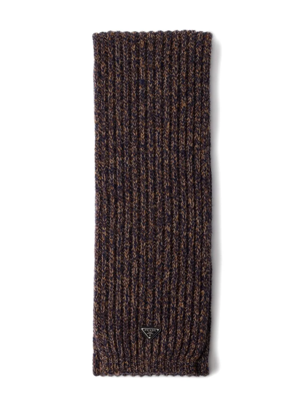 enamelled triangle rib knit scarf - 1