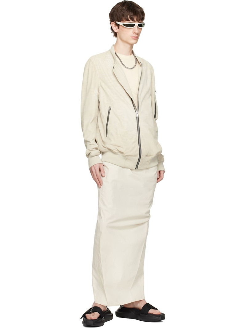 Rick Owens Off-White Hollywood Classic Flight Leather Jacket outlook