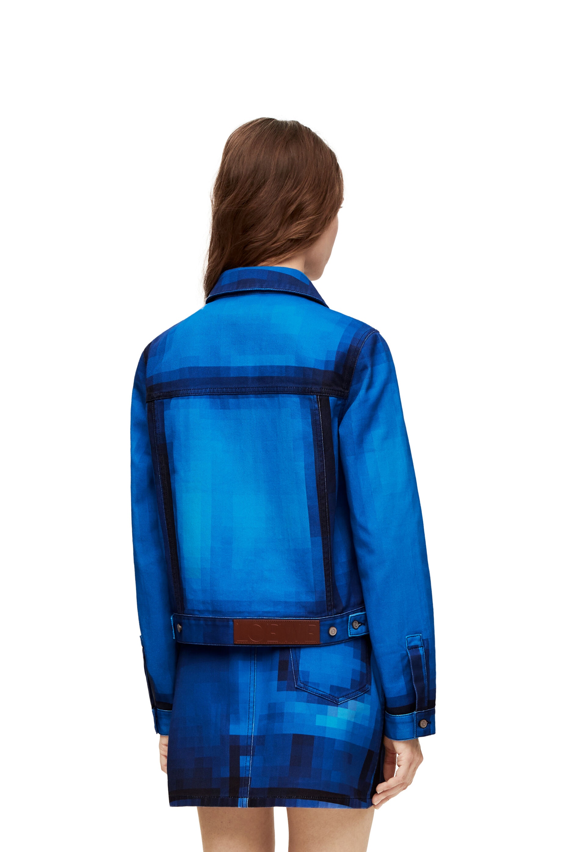 Pixelated jacket in denim - 4