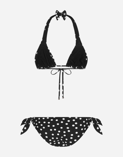Dolce & Gabbana Polka-dot triangle bikini outlook