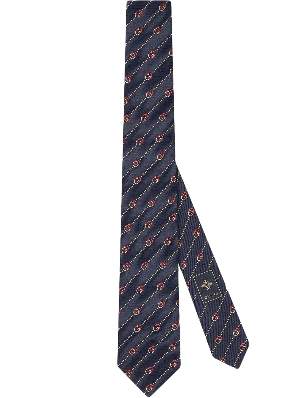 logo-embroidered tie - 1