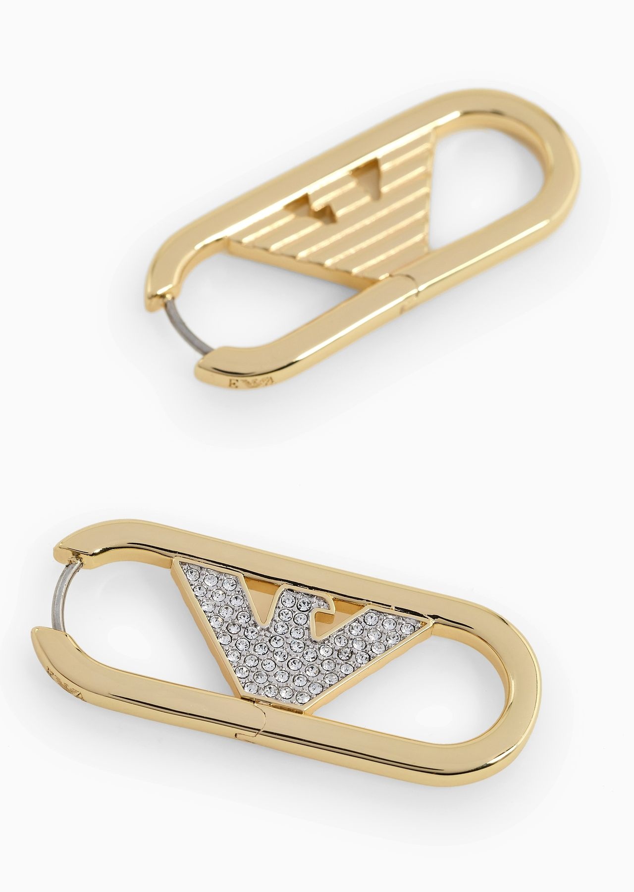 Gold-Tone Brass Hoop Earrings - 2