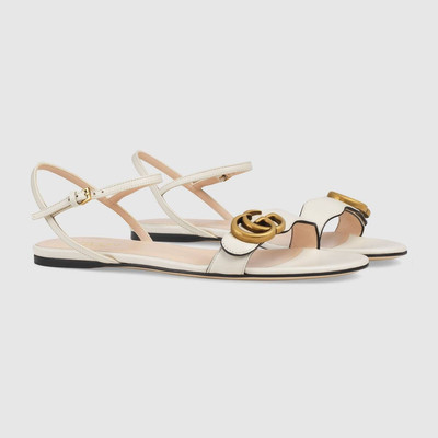 GUCCI Leather sandal with Double G outlook
