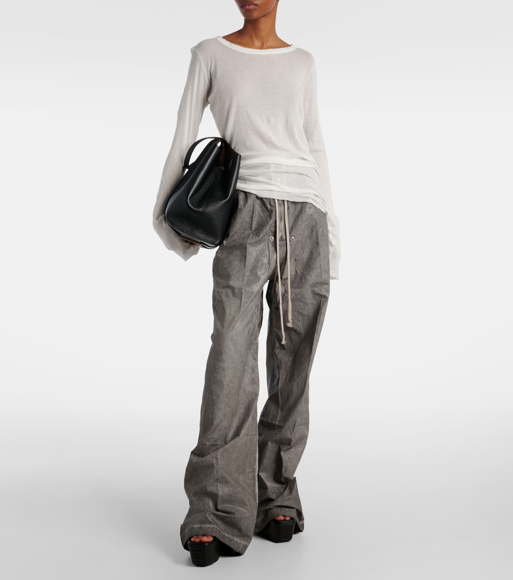 Geth cotton wide-leg pants - 2