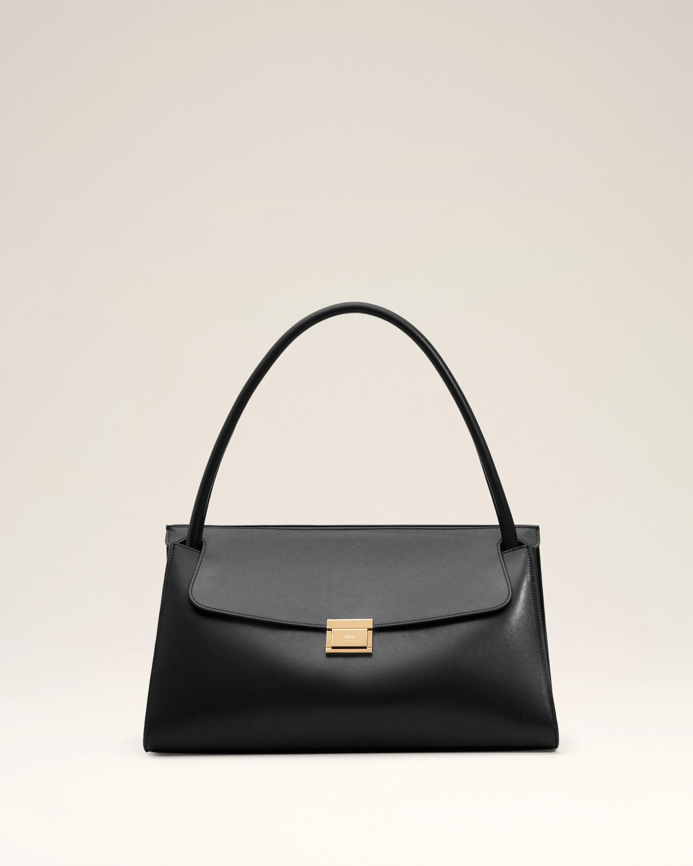 BLACK SMOOTH LEATHER MIMI BAG - 1