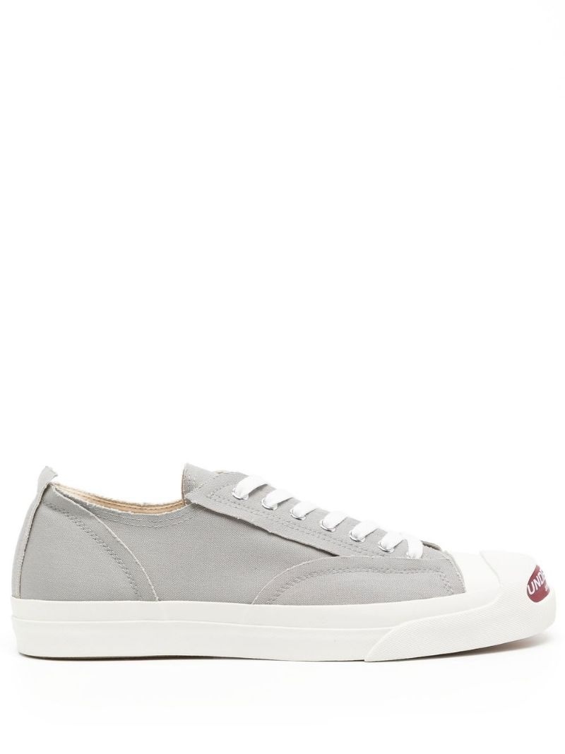 rubber-toecap lace-up sneakers - 1