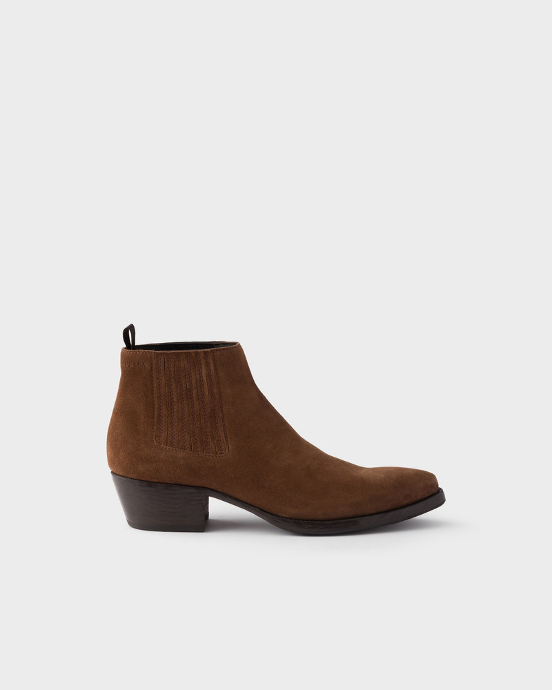 Prada Suede Chelsea boots outlook