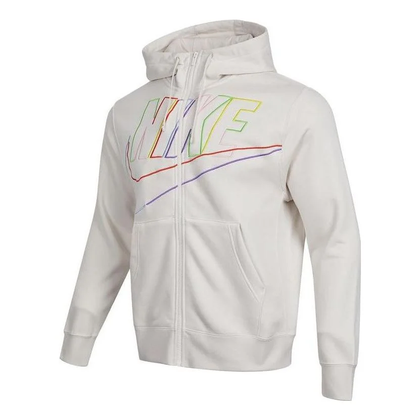 Nike Club Fleece Logo Jacket 'White' DX0536-030 - 1