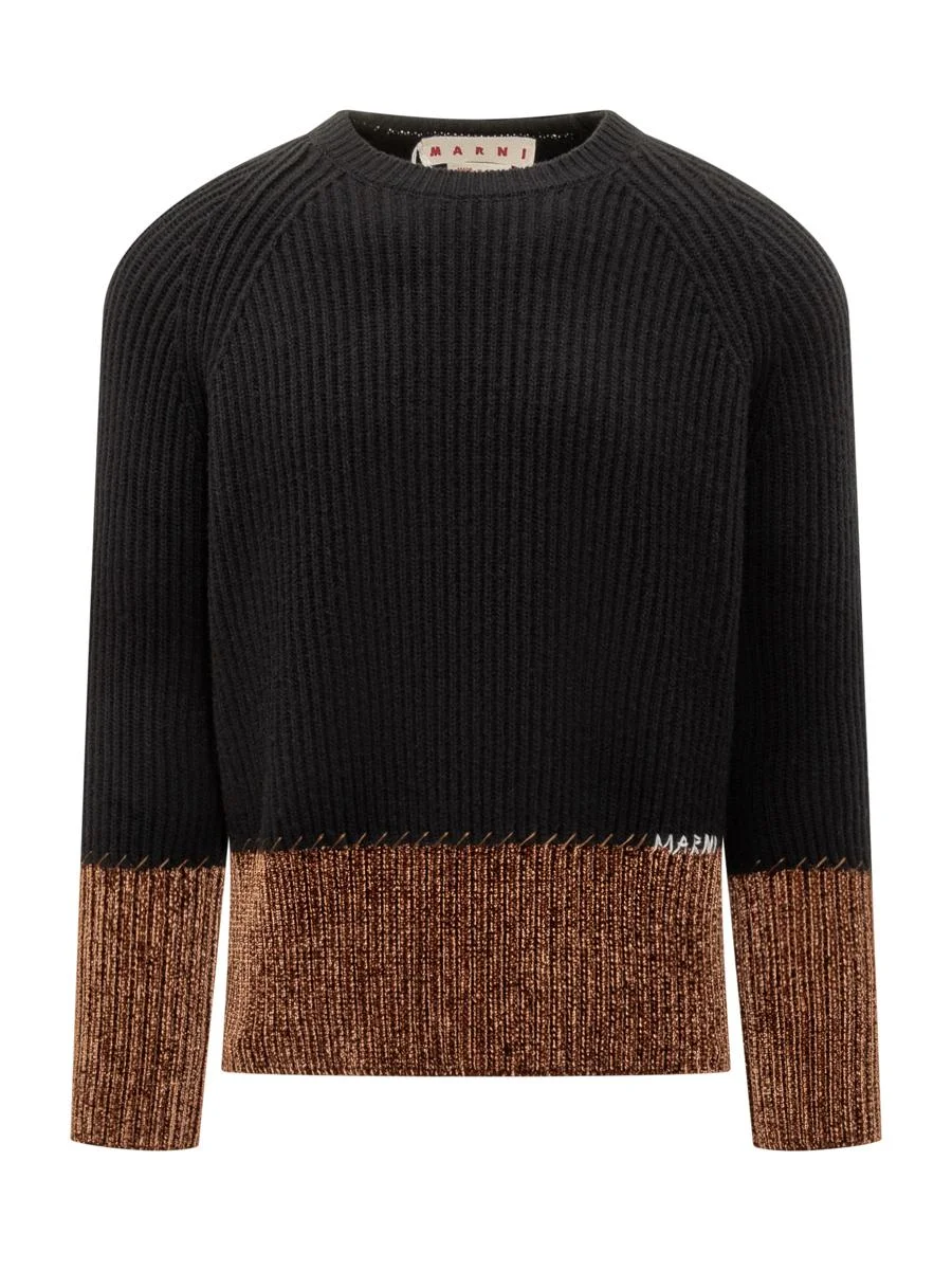 Marni Black And Brown Sweater Marni - 1
