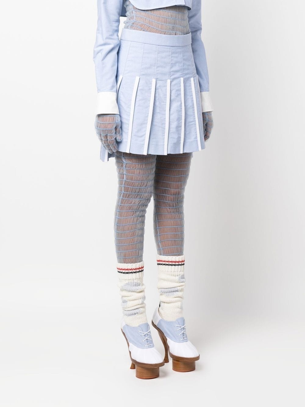 pleated high-waist skirt - 3