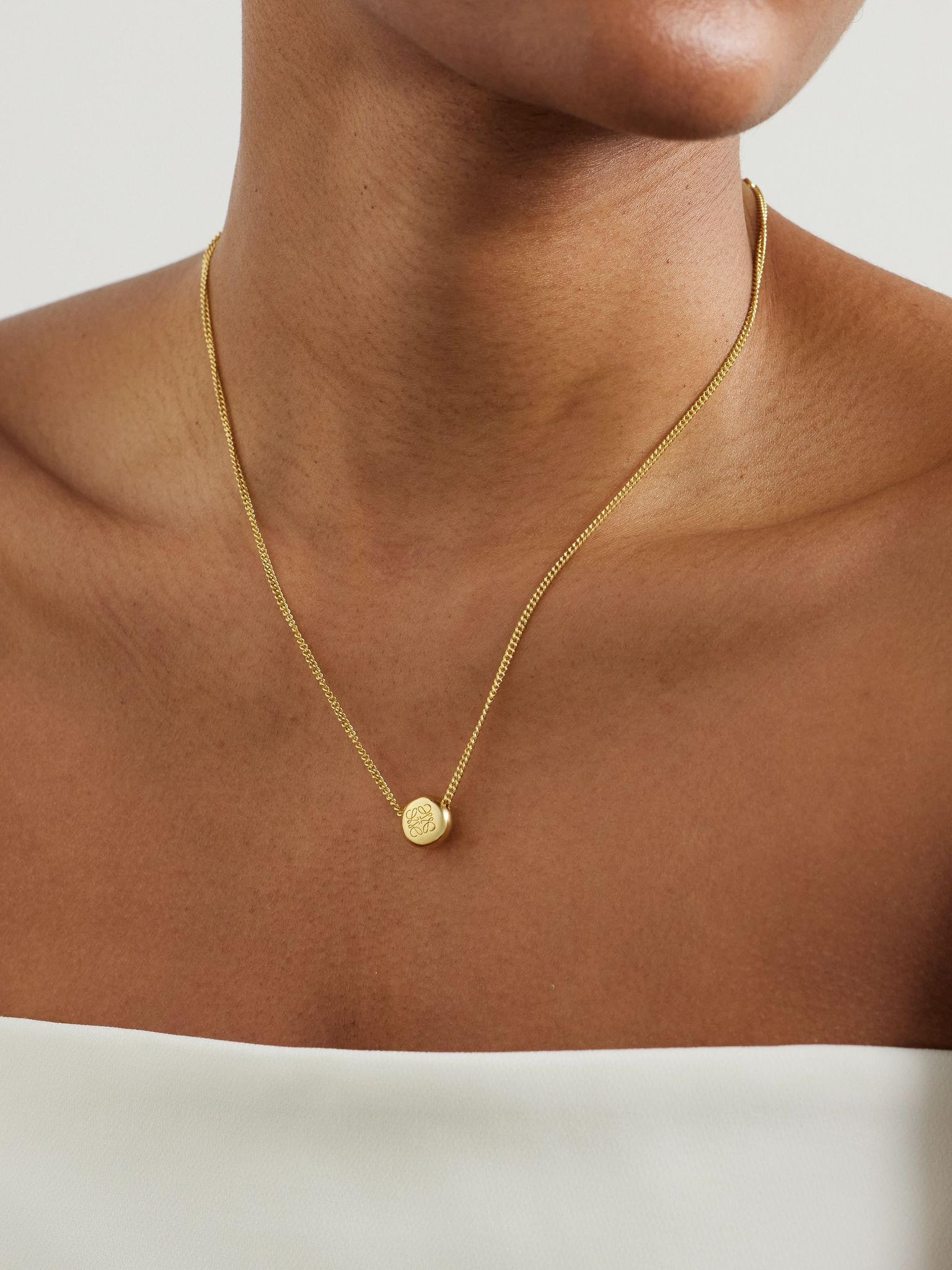Anagram Pebble gold-tone necklace Gold - 2