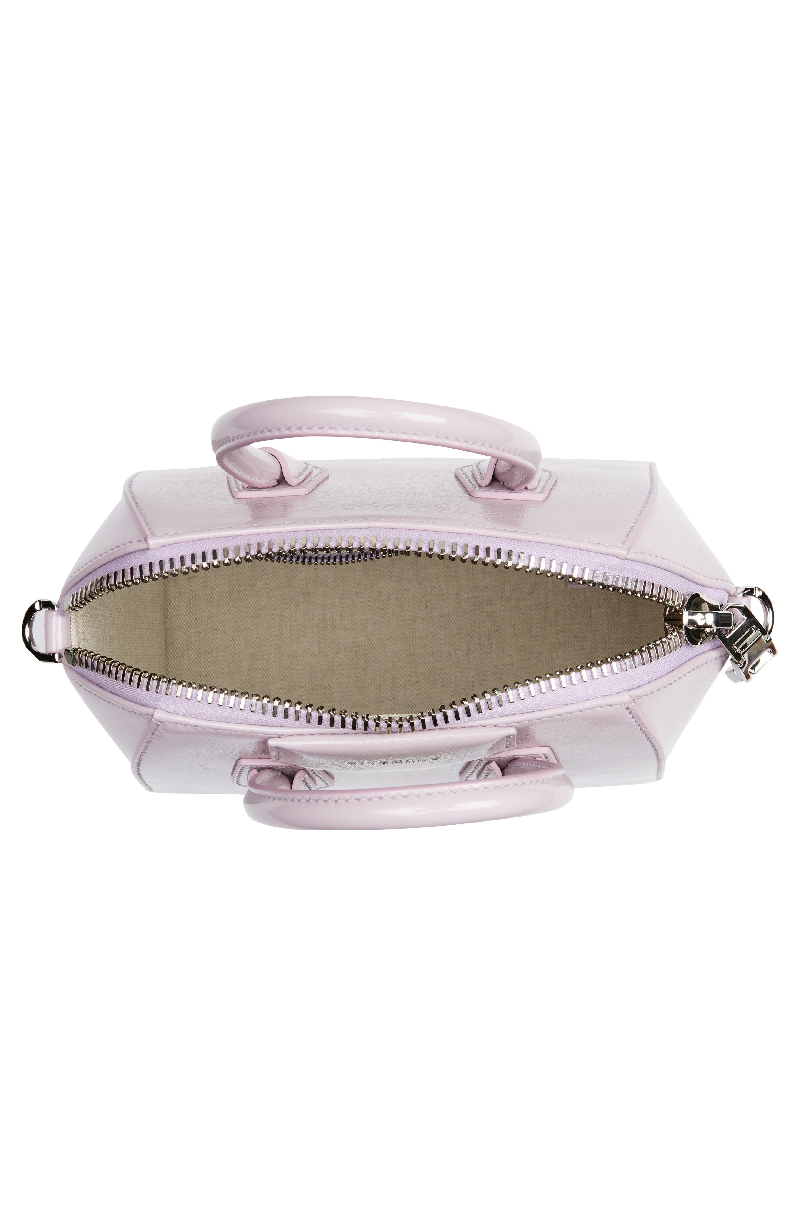 Givenchy Mini Antigona Box Leather Satchel in Orchid Purple at Nordstrom - 5