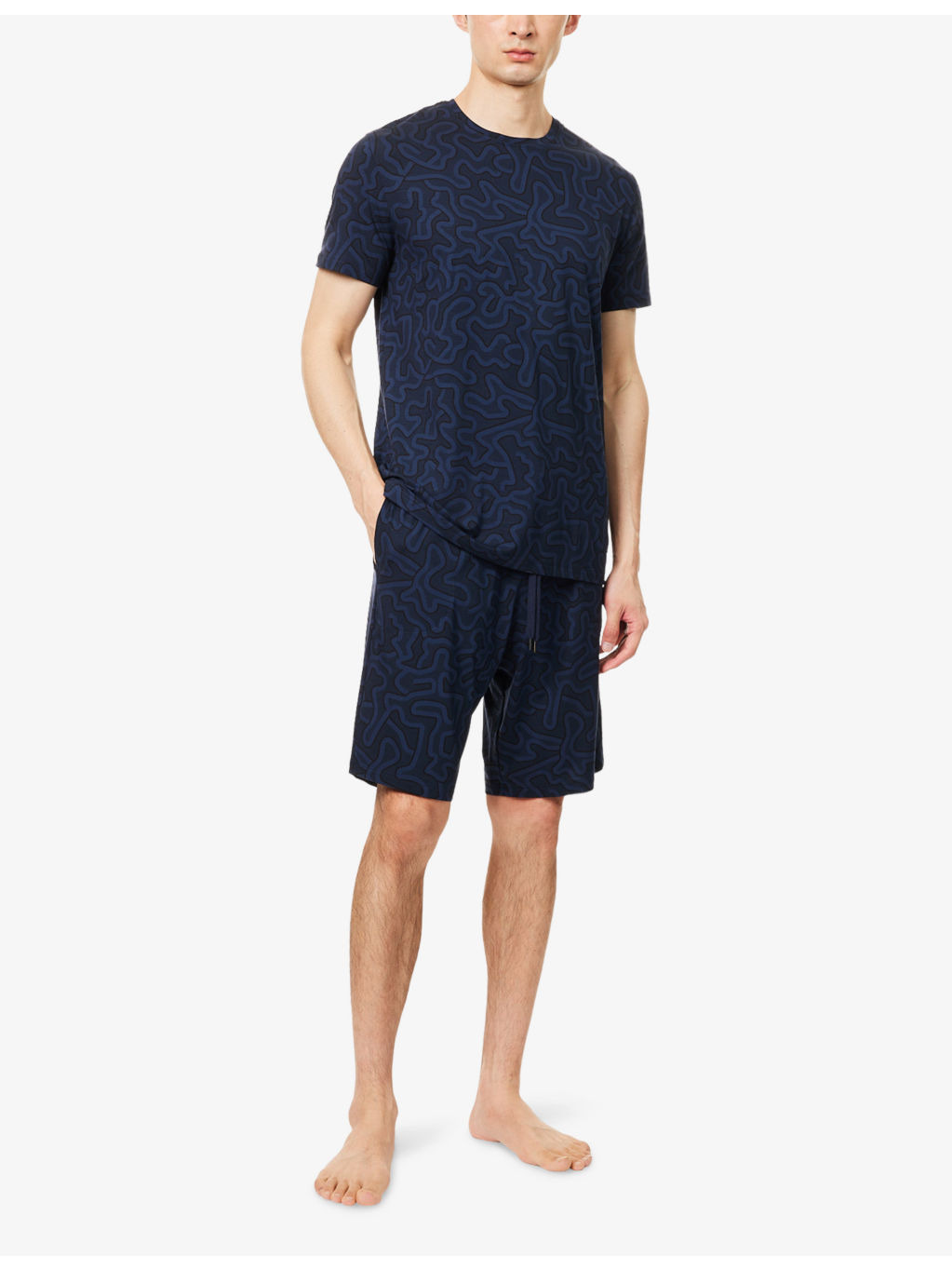 London Graphic-Pattern Stretch-Jersey T-shirt - 2