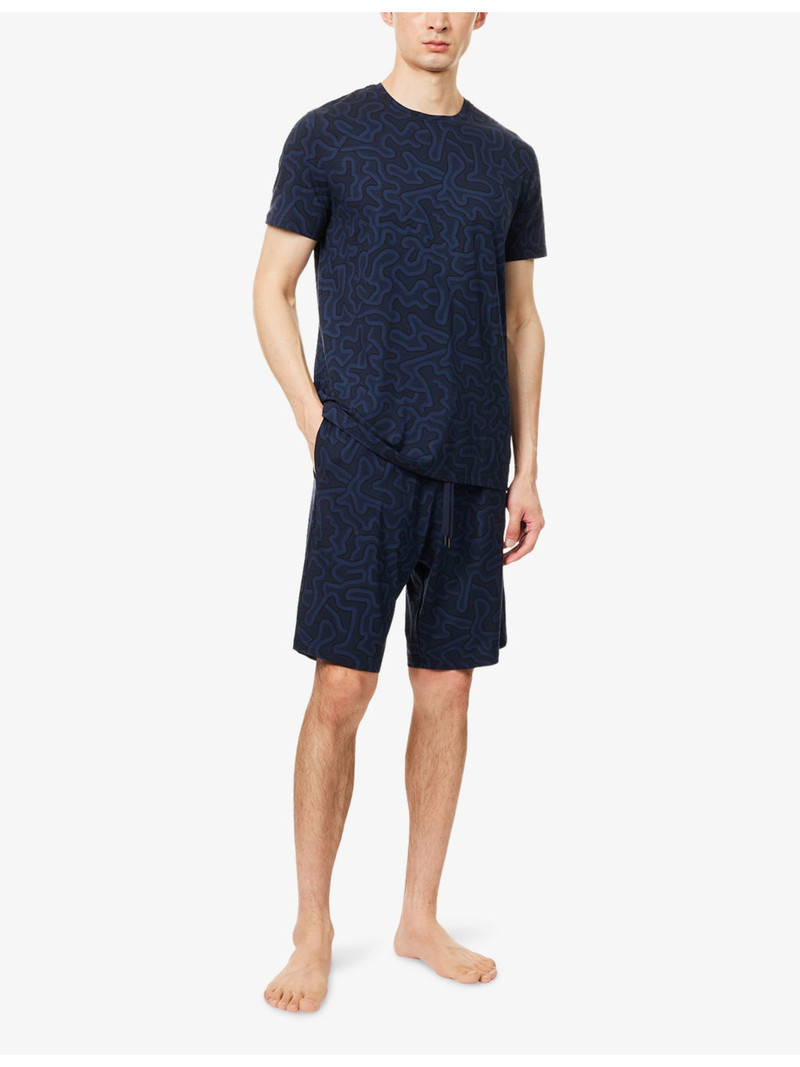Derek Rose London Graphic-Pattern Stretch-Jersey T-shirt outlook