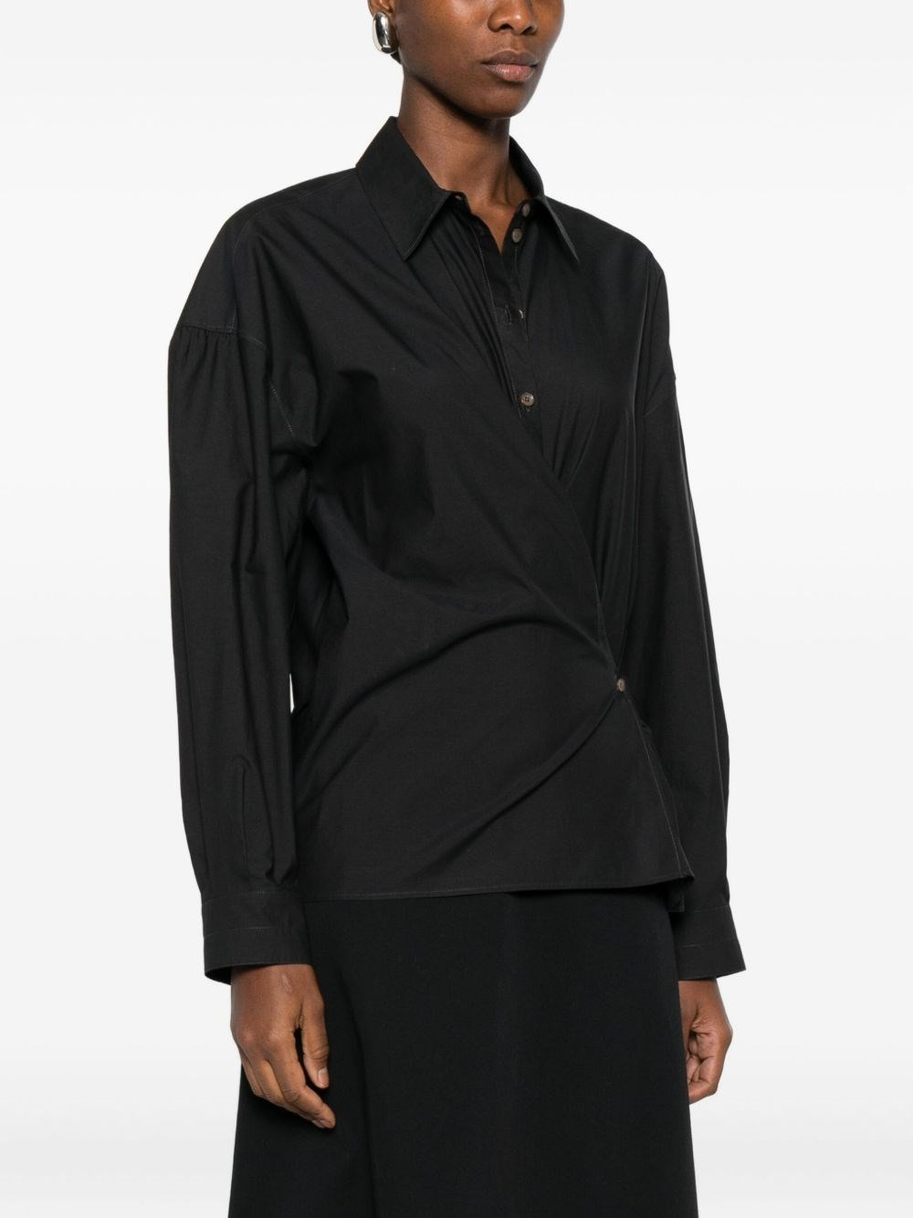 Cotton and silk blend shirt - 5