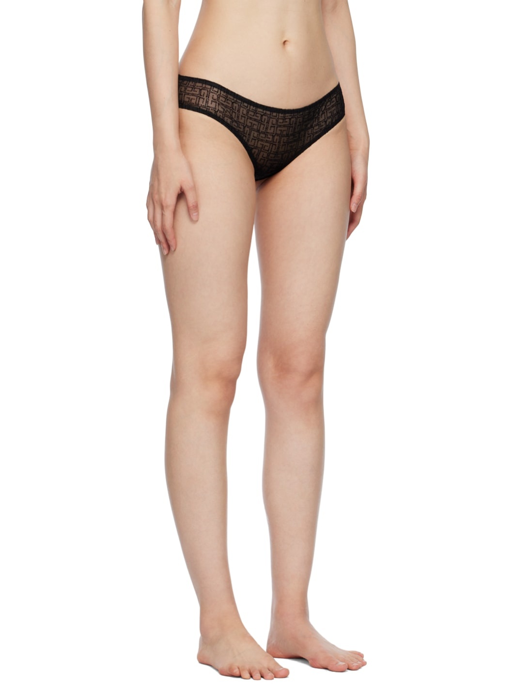 Black Jacquard Briefs - 2